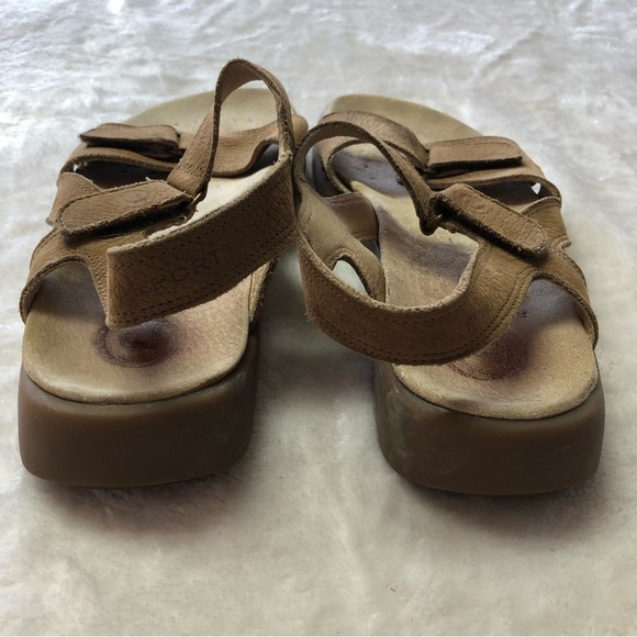 𝅺rockport Brown Leather Sandals Size 6.5B - Picture 7 of 10